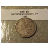1884 morgan silver dollar