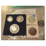 mixed u.s. kennedy halves incl;1964