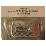 1 oz  .999 fine silver bar