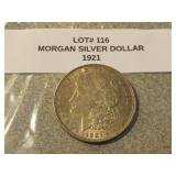 1921 morgan silver dollar