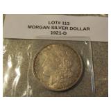 1921-D morgan silver dollar