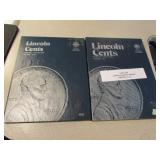 2 partial lincoln cent books