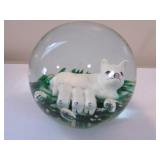 larger b&m st.clair 1978 pig w/baby pigs sulphide