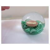 troutman purdue football sulphide paperweight