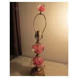 stamped bob & maude st.clair 2 ball pink lamp