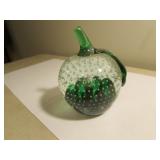 st.clair 1971 control bubble apple paperweight