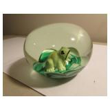 joe st.clair frog sulphide paperweight