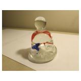 joe st.clair red,white & blue bell paperweight