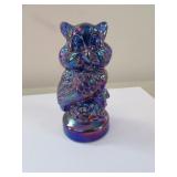 joe st.clair carnival glass owl statue
