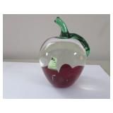 b&m st.clair 1980 apple w/worm paperweight