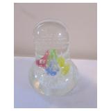 joe st.clair 1984 unusual cont. bubble paperweight