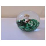 joe st.clair baseball player sulphide paperweight