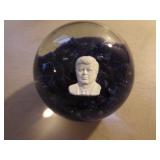 st.clair 1971 kennedy sulphide paperweight