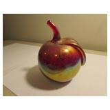 joe st.clair carnival glass apple paperweight