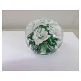 unmarked green/white st.clair paperweight