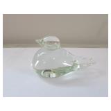 joe st.clair clear bird paperweight
