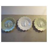 3 joe st.clair glass festival plates elwood,IN