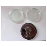 3 joe st.clair carnival asso. paperweights