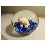 joe st.clair 1984 pig sulphide paperweight