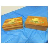 2 swan cedar boxes