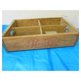 pepsi cola wood bottle crate