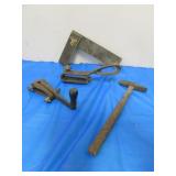 antique square & tools