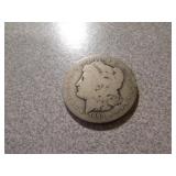 1890 S morgan silver dollar