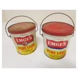 2 emge lard cans