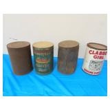 old tins incl:coffee & clabber girl