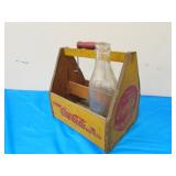 old wooden coca cola 6 pack bottle holder