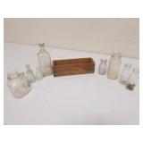 cheese box,milk bottles,bottles incl:edison