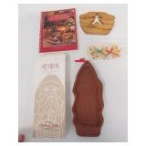 longaberger cookie mold,lid,book & gingerbreads