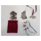 4 longaberger ornaments for baskets