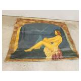 57" x 68" old canvas painting