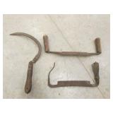 draw knives & hand scythe