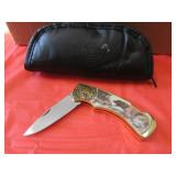 franklin mint bear knife w/case