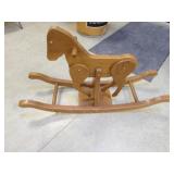 wooden rocking horse