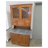 antique oak bakers cabinet