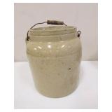 wire bale stoneware crock