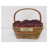 1987 longaberger mistletoe chrictmas basket