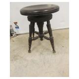 antique ball clawfoot organ stool