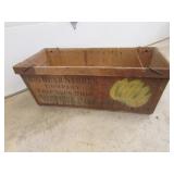 old wooden big bear stores banana crate