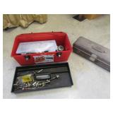 2 toolboxes & hardware in red one
