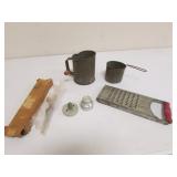 cookie cutters,sifters,thermometer & item
