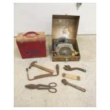 craftsman circular saw,hand tools & empty red box