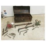 toolbox,cutting torches,gauges & welding items