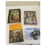 train book,bottle book & antique books