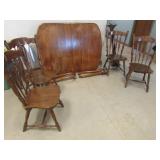 kitchen table w/chairs & 2 leaves