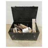 metal box,mason tools & caulking guns