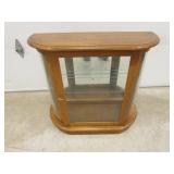 lighted glass cabinet